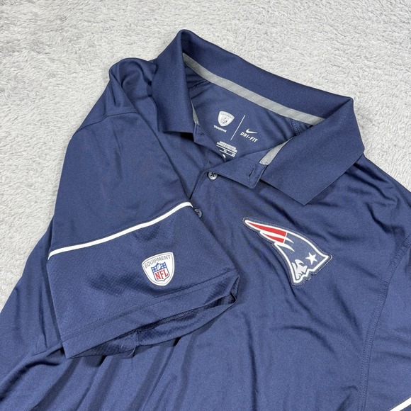 New England Patriots Nike NFL equipment Training‎ Fit Polo Mens Navy XL - Picture 1 of 8